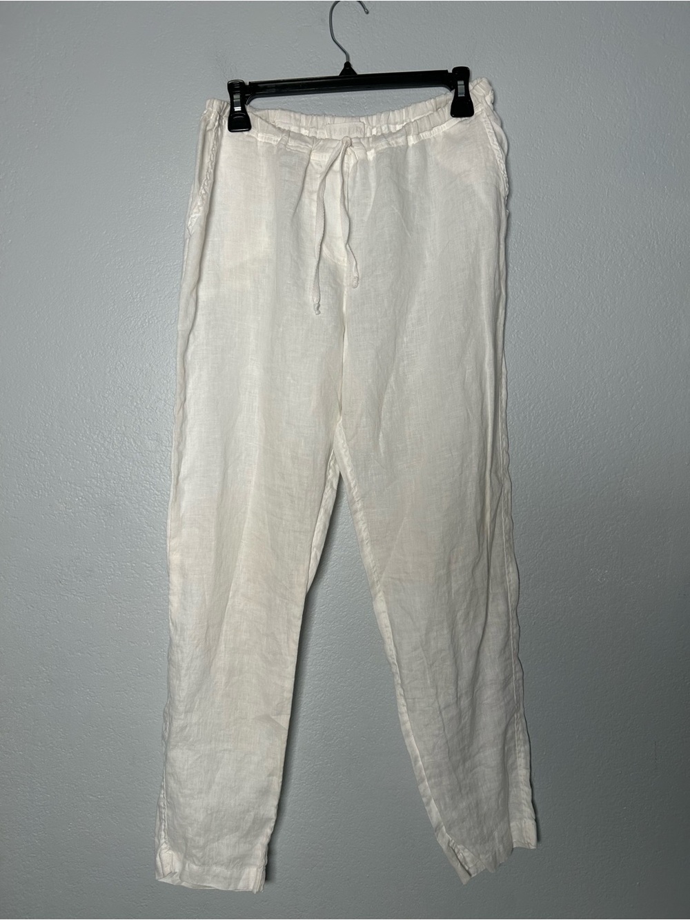 CP Shades White Linen Drawstring Pants size Large